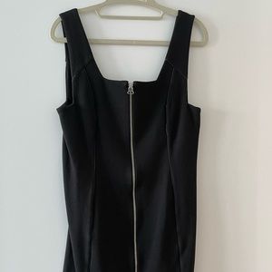 T by Alexander Wang black zip up mini dress